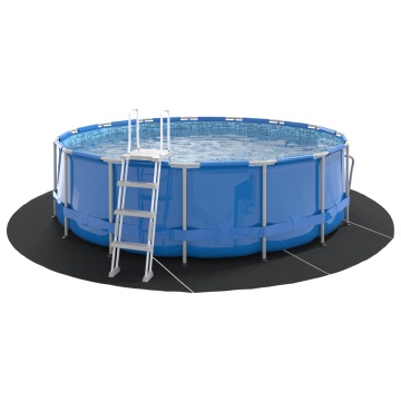 Capac Rotund Piscină Negru Plastic Ø 458 cm Capac Piscină - Img 3
