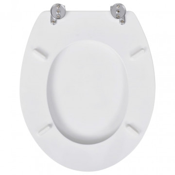 Capac WC, alb, MDF, model simplu - Img 8