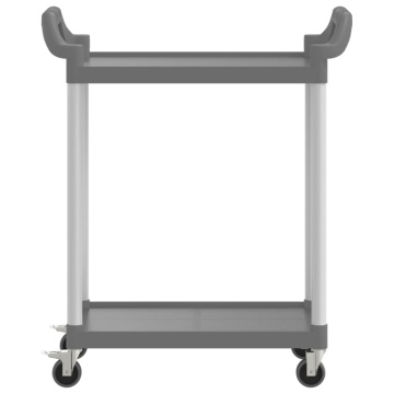 Cărucior cu 2 niveluri, gri, 81x41x92 cm, aluminiu - Img 4