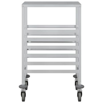 Cărucior cu tăvi cu 6 containere GN 39x55x87 cm oțel inoxidabil - Img 5