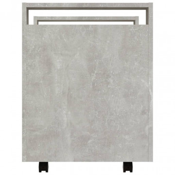 Cărucior de birou, gri beton, 60x45x60 cm, lemn prelucrat - Img 7