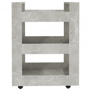 Cărucior de bucătărie gri beton 60x45x80 cm lemn prelucrat - Img 8
