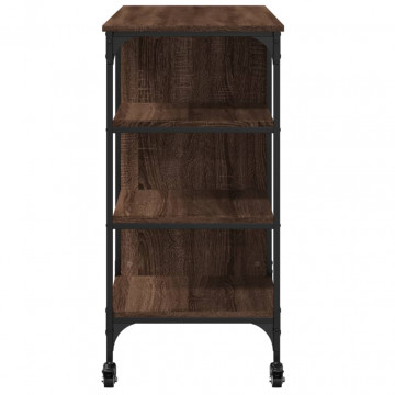 Cărucior de bucătărie, stejar maro 100x45x89,5cm lemn prelucrat - Img 7