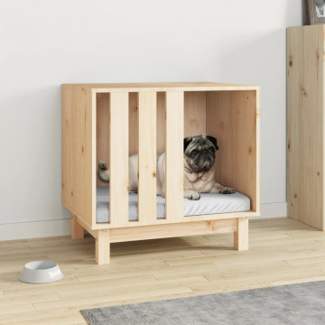 Casă pentru câini, 60x45x57 cm, lemn masiv de pin - Img 1