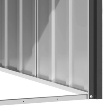 Casă pentru câini antracit 116,5x103x81,5 cm oțel galvanizat - Img 4