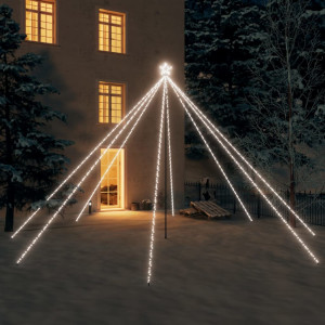 Cascadă lumini brad Crăciun 800 leduri alb rece 5 m, int./ext. - Img 1
