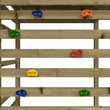 Căsuță de joacă cu perete de cățărat, lemn de pin impregnat - Img 7