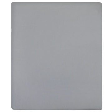 Cearșaf de pat cu elastic, 2 buc., gri, 160x200 cm, bumbac - Img 2