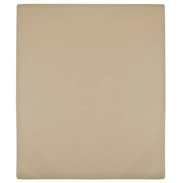 Cearșaf de pat cu elastic, 2 buc, gri taupe, 160x200 cm bumbac - Img 1
