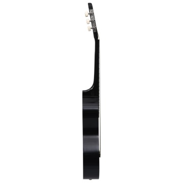 Chitară clasică pentru începători, cu husă, negru, 3/4 36 - Img 4