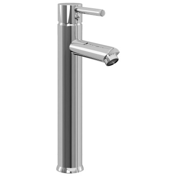 Chiuvetă baie cu robinet/scurgere tip push, transparent, sticlă - Img 3