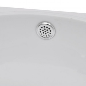 Chiuvetă de baie din ceramică, montare pe colț, alb - Img 5