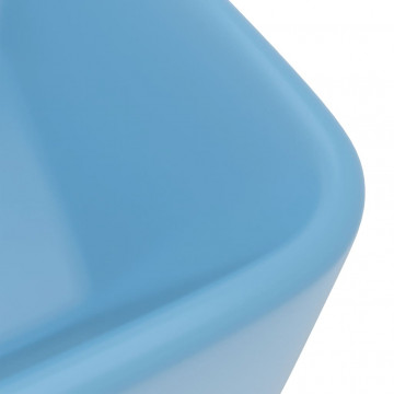 Chiuvetă de baie lux albastru deschis mat 41x30x12 cm ceramică - Img 6