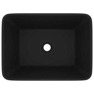 Chiuvetă de baie lux, negru mat, 41 x 30 x 12 cm, ceramică - Img 3