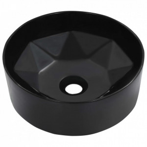 Chiuvetă de baie, negru, 36 x 14 cm, ceramică - Img 2