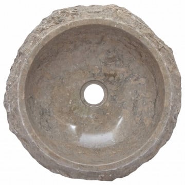 Chiuvetă, gri, Ø40x12 cm, marmură - Img 4