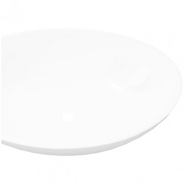 Chiuvetă ovală, alb, 40 x 33 cm, ceramică premium - Img 4