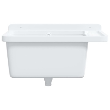 Chiuvetă utilitară cu montare pe perete alb 60x40x28 cm rășină - Img 4