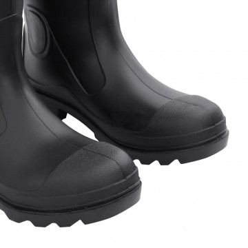Cizme de ploaie cu șosete detașabile, negru, mărime 42, PVC - Img 6