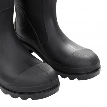 Cizme de ploaie cu șosete detașabile, negru, mărime 44, PVC - Img 6