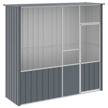 Colivie pentru păsări antracit 215x78x200 cm oțel galvanizat - Img 2