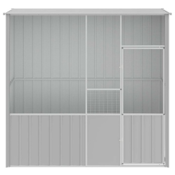 Colivie pentru păsări gri 215x78x200 cm oțel galvanizat - Img 3