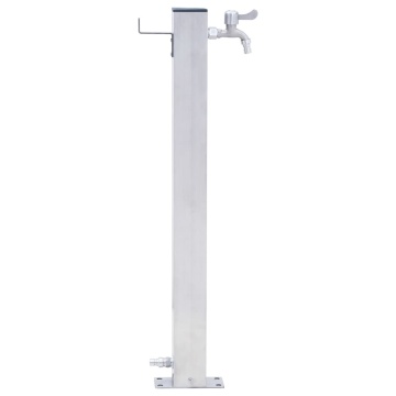 Coloană de apă de grădină, 60 cm, oțel inoxidabil, pătrat - Img 3