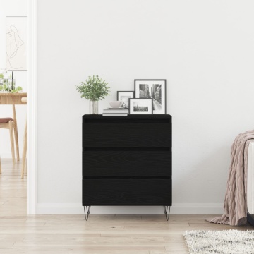 Comoda cu Sertare Stejar Negru 60x35x70 cm Lemn Agregat - Img 4