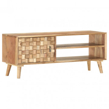 Comodă TV, 100 x 35 x 40 cm, lemn masiv de acacia - Img 1