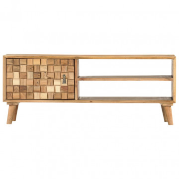 Comodă TV, 100 x 35 x 40 cm, lemn masiv de acacia - Img 4