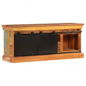 Comodă TV, 110 x 30 x 45 cm, lemn masiv reciclat - Img 5