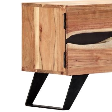 Comodă TV, 140x30x45 cm, lemn masiv de acacia - Img 6