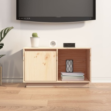 Comodă TV, 74x35x44 cm, lemn masiv de pin - Img 6
