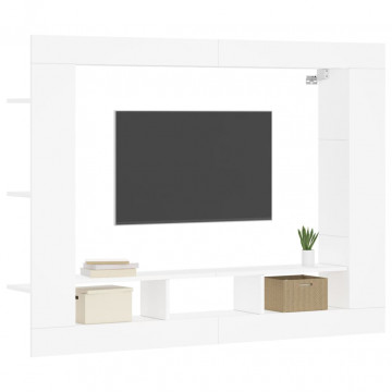 Comodă TV, alb, 152x22x113 cm, lemn prelucrat - Img 3