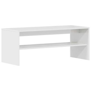Comodă TV, alb lucios, 100 x 40 x 40 cm, PAL - Img 6