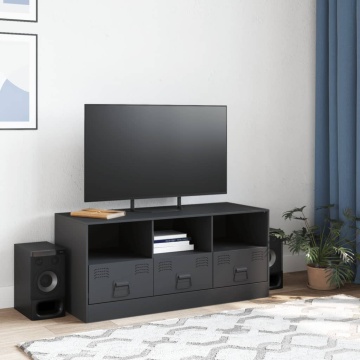 Comodă TV, antracit, 99x39x44 cm, oțel - Img 3