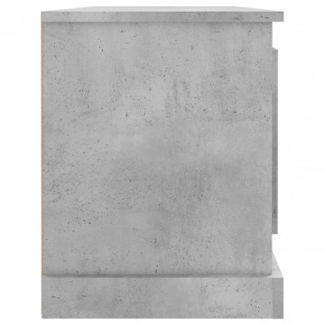 Comodă TV, gri beton, 100x35,5x45 cm, lemn prelucrat - Img 6