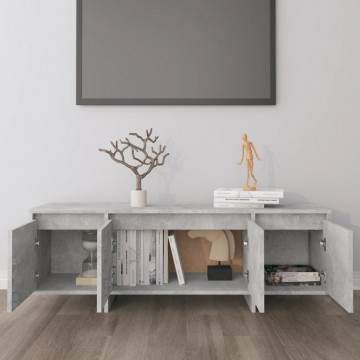 Comodă TV, gri beton, 120x30x40,5 cm, PAL - Img 3