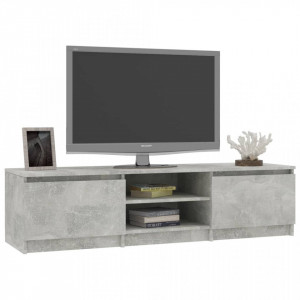 Comodă TV, gri beton, 140 x 40 x 35,5 cm, PAL - Img 3