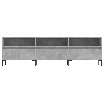 Comodă TV, gri beton, 150x30x44,5 cm, lemn prelucrat - Img 8