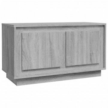 Comodă TV, gri sonoma, 80x35x45 cm, lemn prelucrat - Img 2