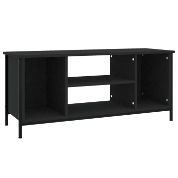Comodă TV, negru, 102x35x45 cm, lemn prelucrat - Img 2