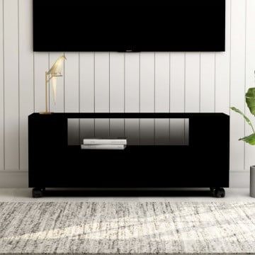 Comodă TV, negru, 120 x 35 x 43 cm, PAL - Img 1