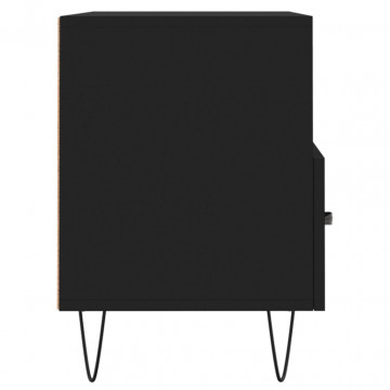 Comodă TV, negru, 80x36x50 cm, lemn prelucrat - Img 6