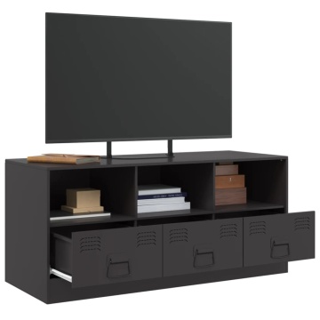 Comodă TV, negru, 99x39x44 cm, oțel - Img 8