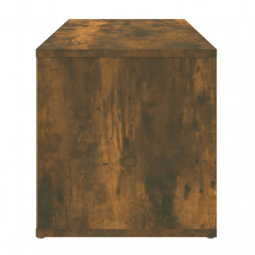 Comodă TV, stejar fumuriu, 80x34x36 cm, lemn prelucrat - Img 7