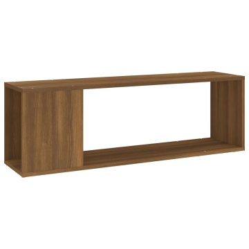Comodă TV, stejar maro, 100x24x32 cm, lemn prelucrat - Img 2