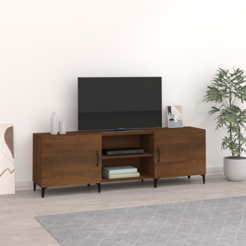 Comodă TV, stejar maro, 150x30x50 cm, lemn prelucrat - Img 1