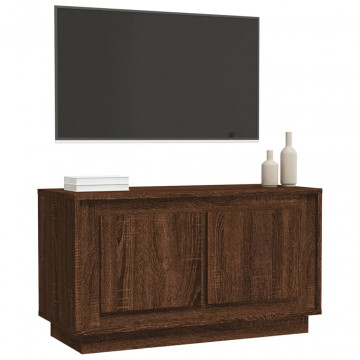 Comodă TV, stejar maro, 80x35x45 cm, lemn prelucrat - Img 4