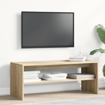 Comodă TV, stejar Sonoma, 100 x 40 x 40 cm, PAL - Img 3